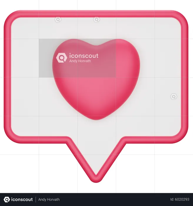 Message d'amour  3D Icon