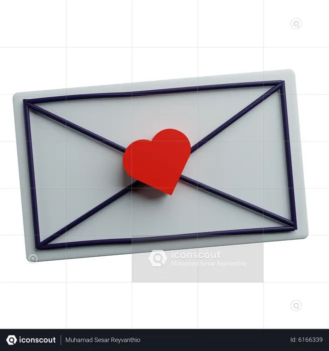 Message d'amour  3D Sticker