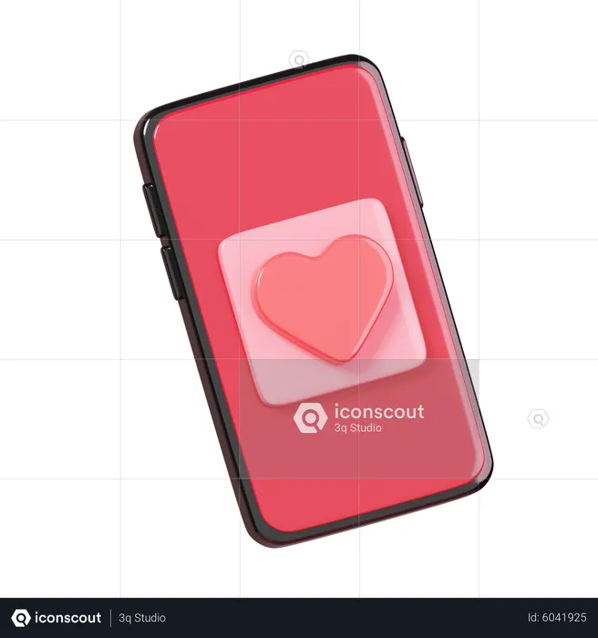 Message d'amour en ligne  3D Icon