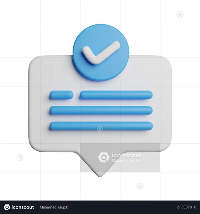 Message Delivered  3D Icon
