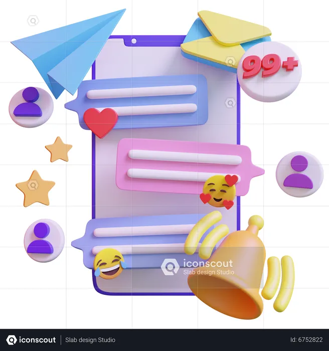 Message direct  3D Illustration