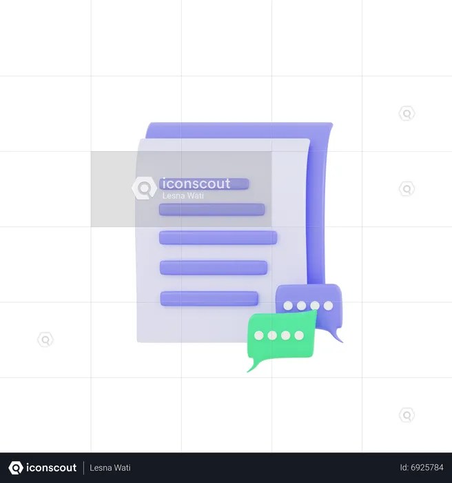 Document de message  3D Icon