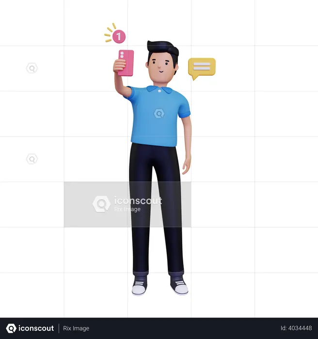 Message entrant  Icône 3D