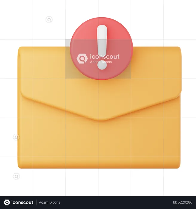 Message Error  3D Icon