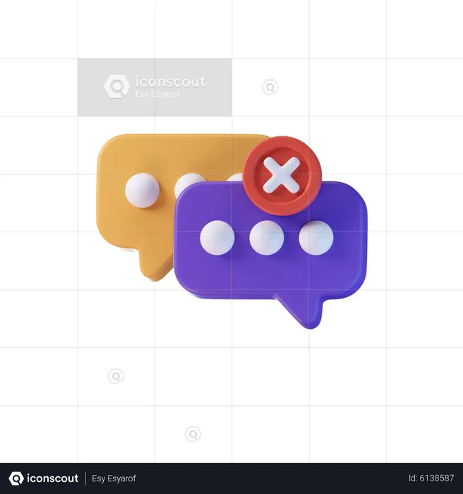 Message Error  3D Icon