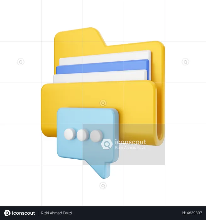 Message Folder  3D Illustration