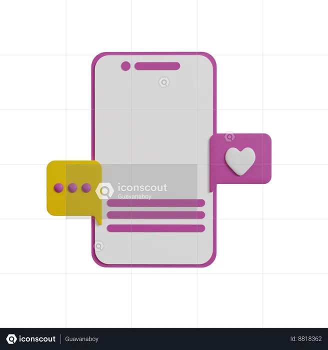 Message mobile  3D Icon