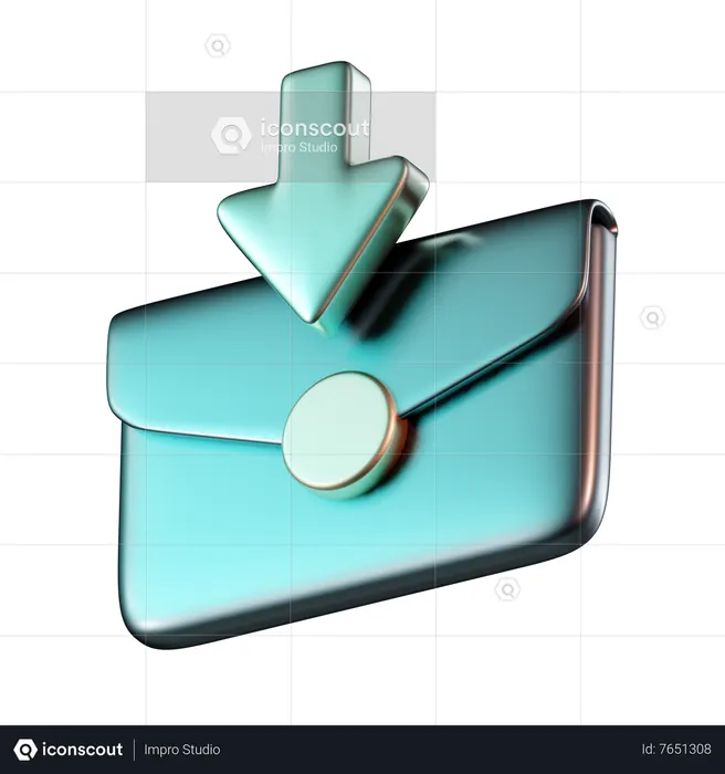 Message News Download  3D Icon