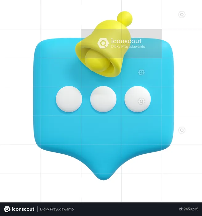 Message notification  3D Icon