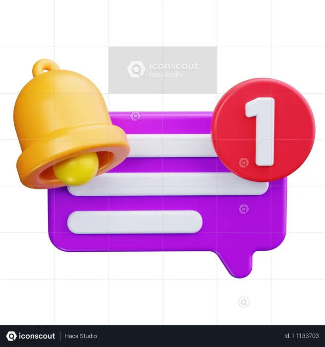 Notification de messages  3D Icon