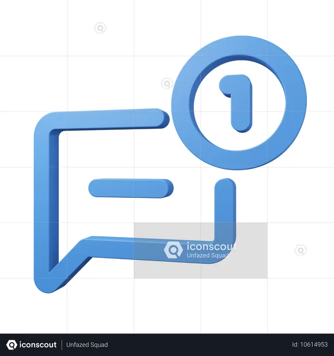 Message Notification  3D Icon