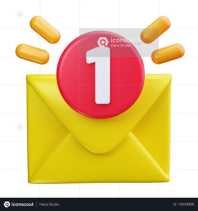 Message Notification  3D Icon