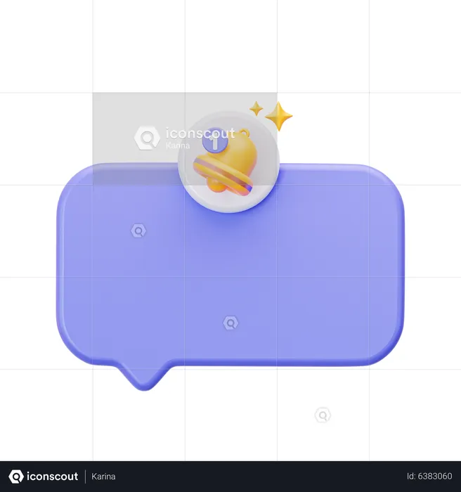 Message Notification  3D Icon