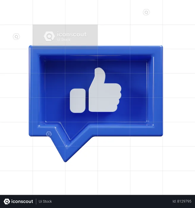 Message de pouce levé  3D Icon