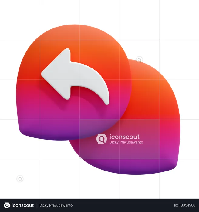 Message Reply  3D Icon