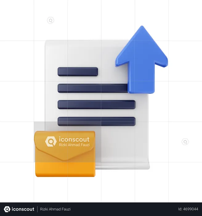 Message Send  3D Icon
