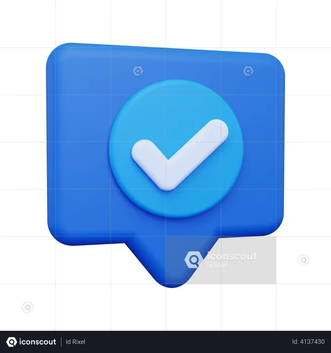 Message Sent Successfully  3D Icon