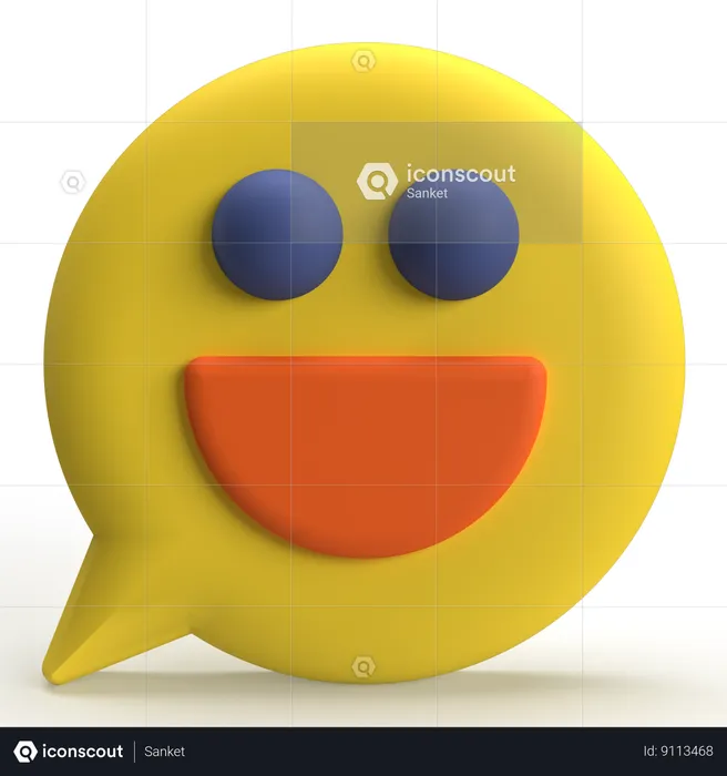 Message souriant  3D Icon