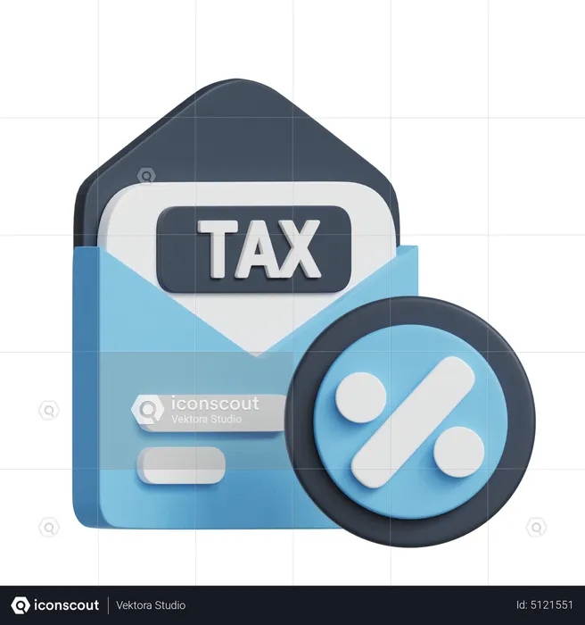 Message fiscal  3D Icon