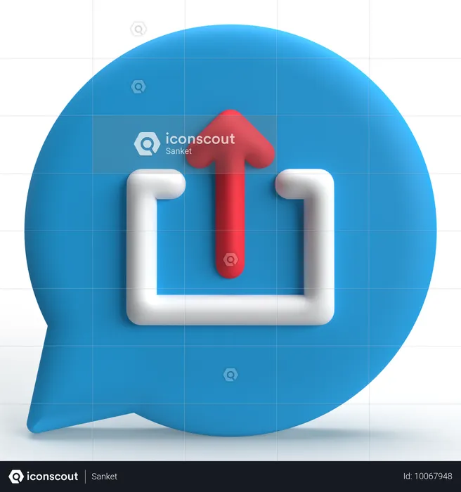 Message Upload  3D Icon