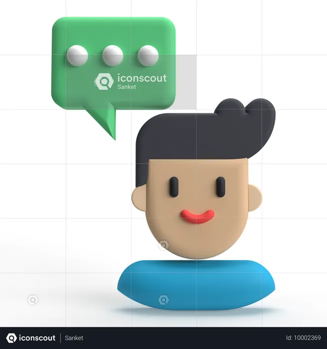 Message utilisateur  3D Icon