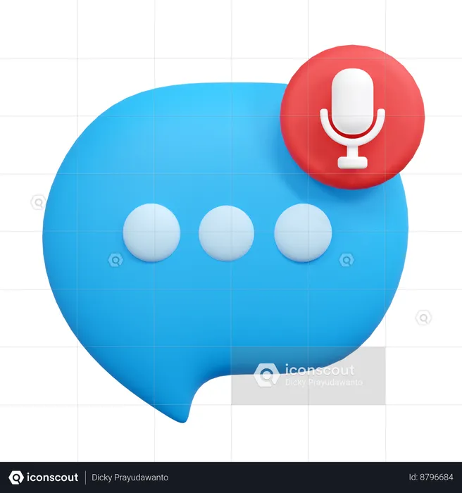 Message vocal  3D Icon