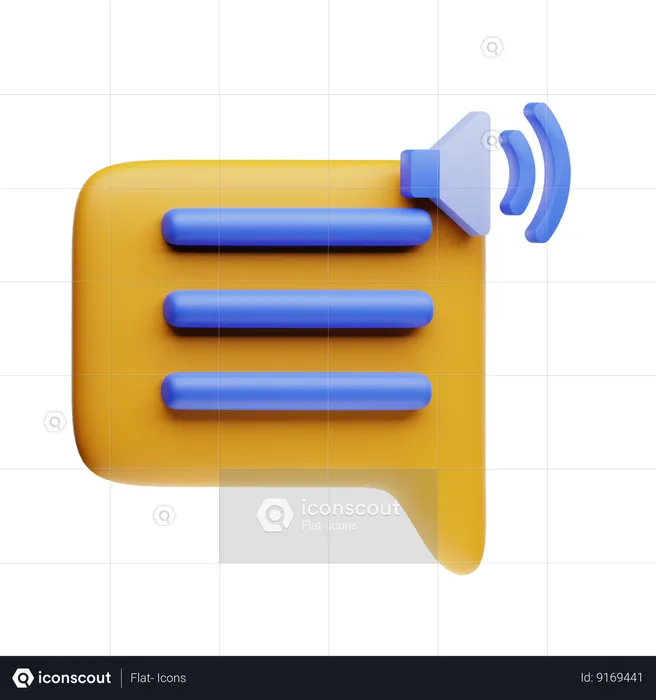 Message vocal  3D Icon