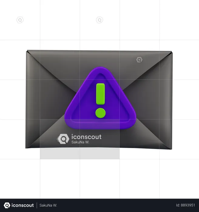 Message Warning  3D Icon