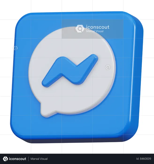 Messager Logo 3D Icon