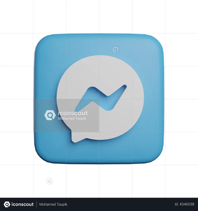 Messenger Logo 3D Logo