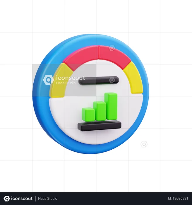 Messdiagramm  3D Icon