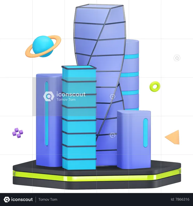 Meta City  3D Icon