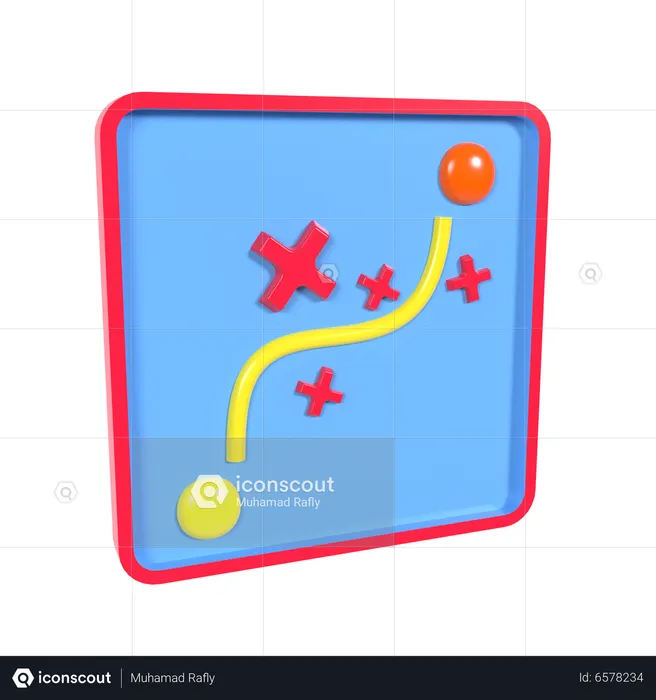 Estratégia de gol  3D Icon