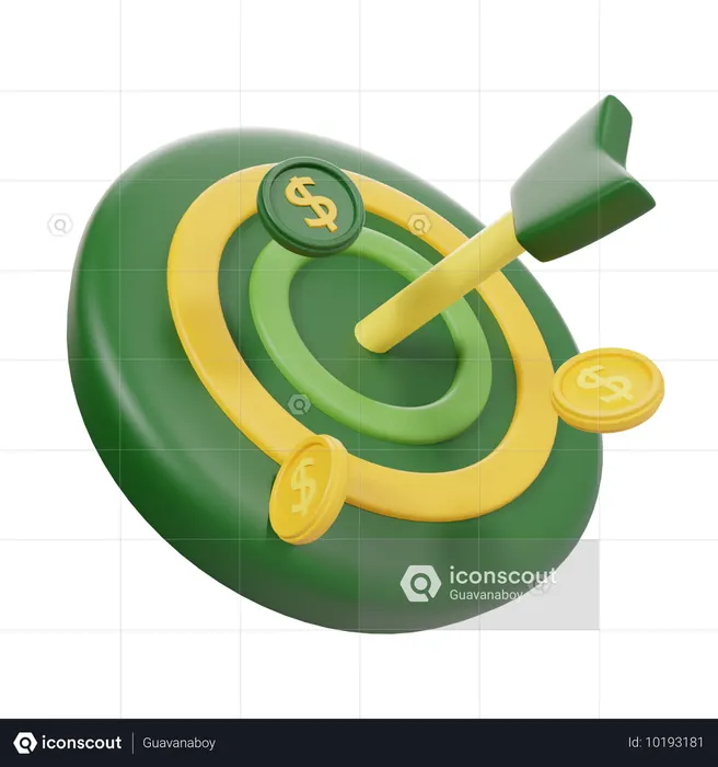 Objetivo financeiro  3D Icon