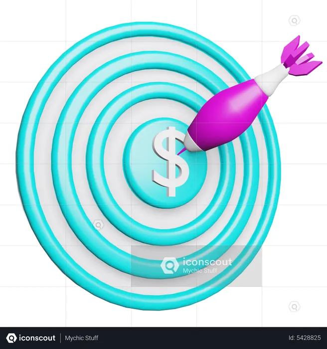 Objetivo financeiro  3D Icon