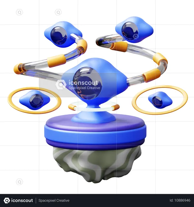 Meta Land  3D Icon