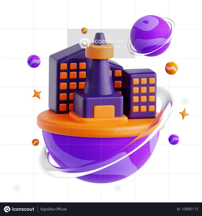 Meta Land  3D Icon