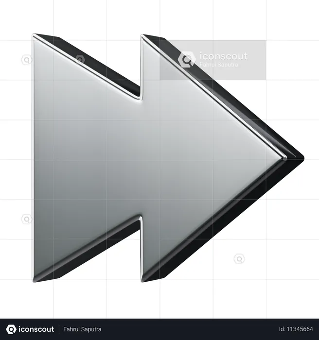 메탈 볼드 더블 애로우  3D Icon