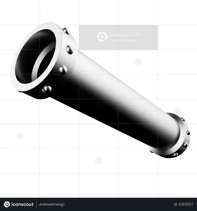 Metal Pipe  3D Icon