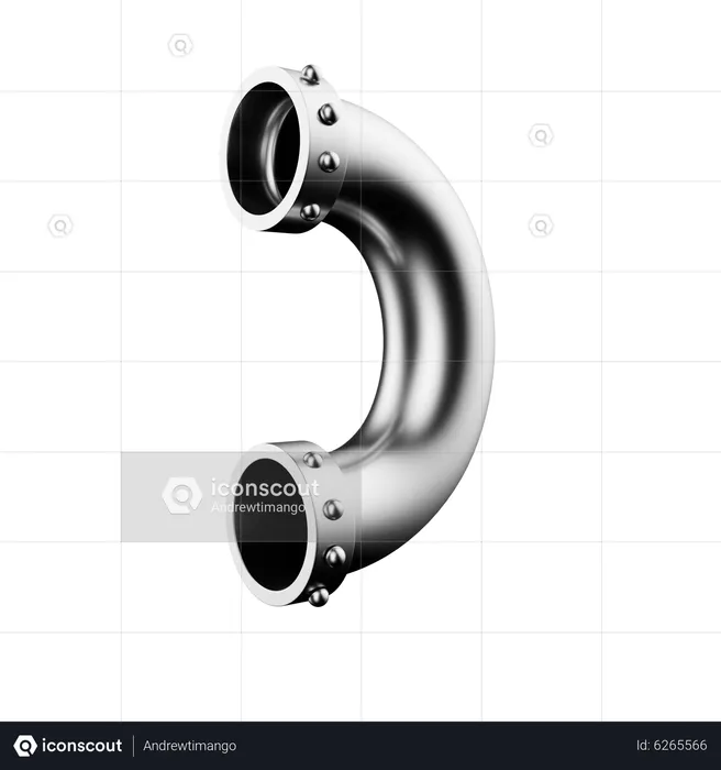 Metal Pipe  3D Icon