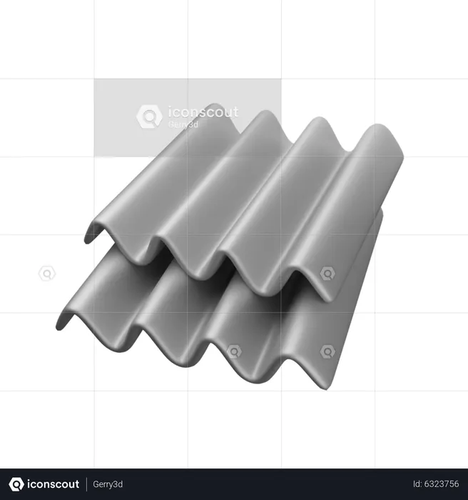 Metal Roofing Sheet  3D Icon