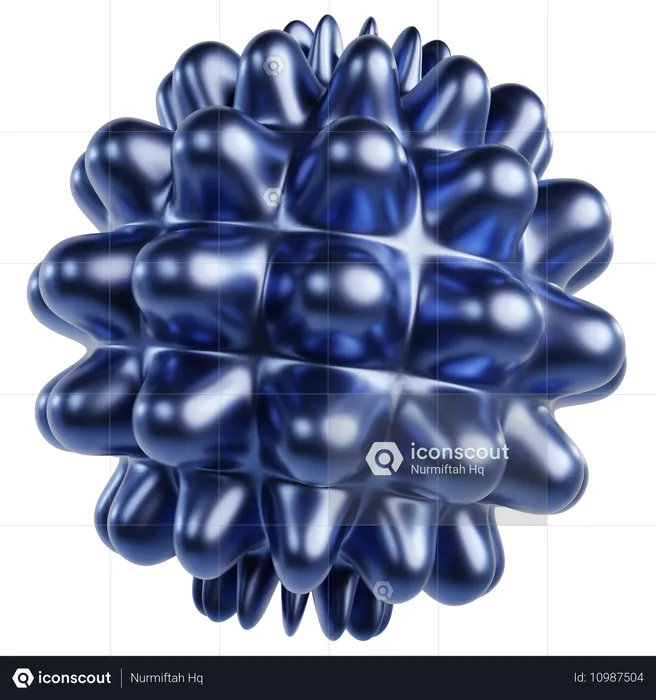 Metallische abstrakte Kugel  3D Icon