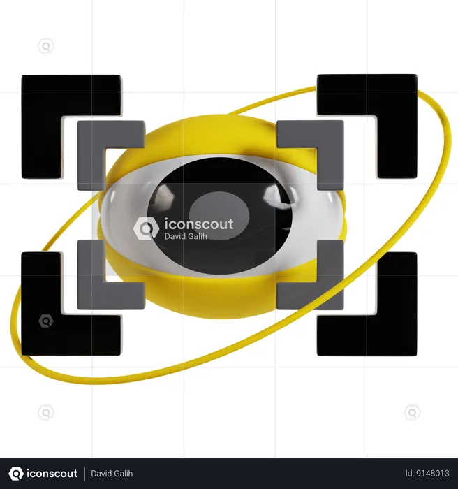 Metaverse Eye Scanning  3D Icon