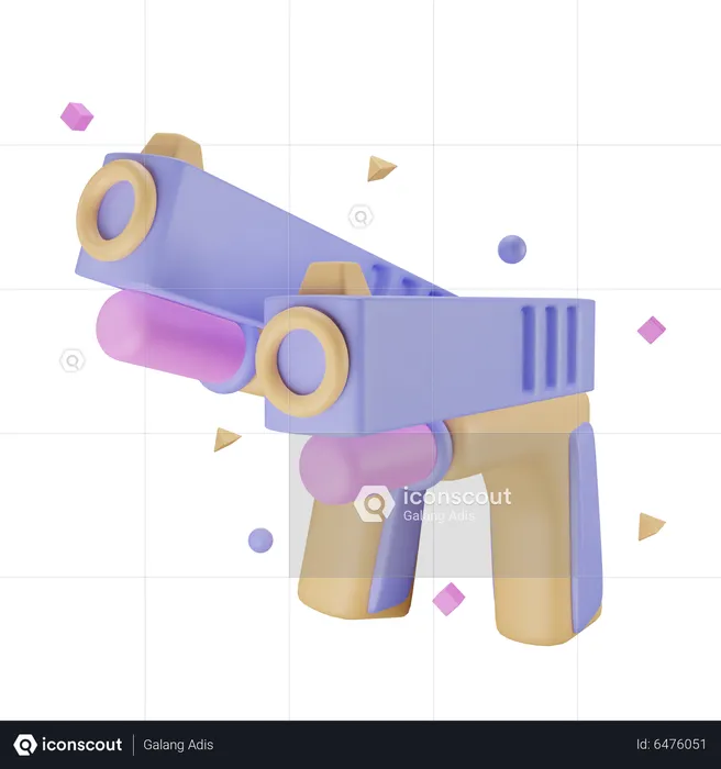 Metaverse Gun  3D Icon
