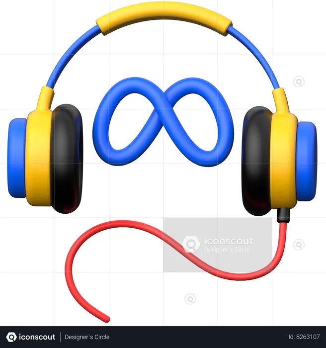 Metaverse Headphone  3D Icon