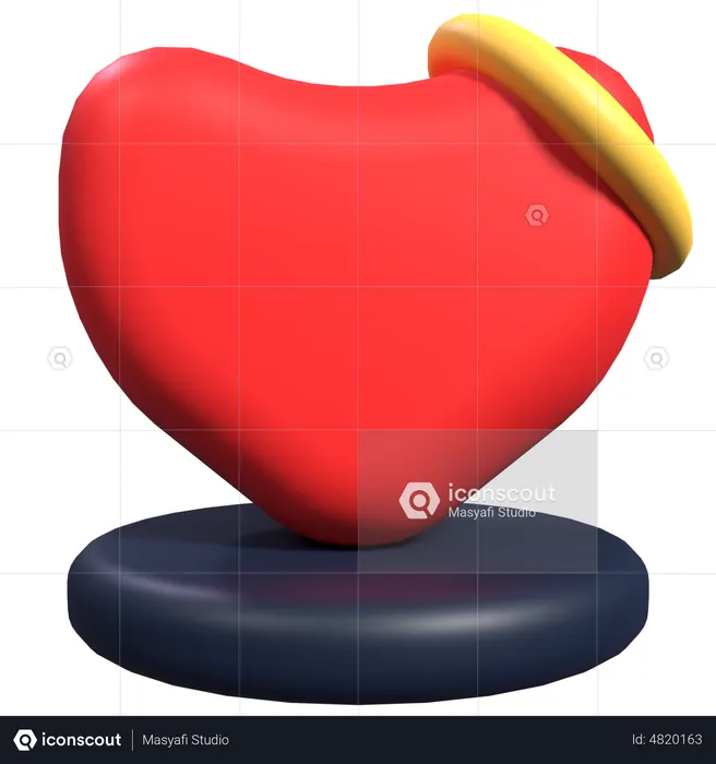 Metaverse Heart  3D Icon