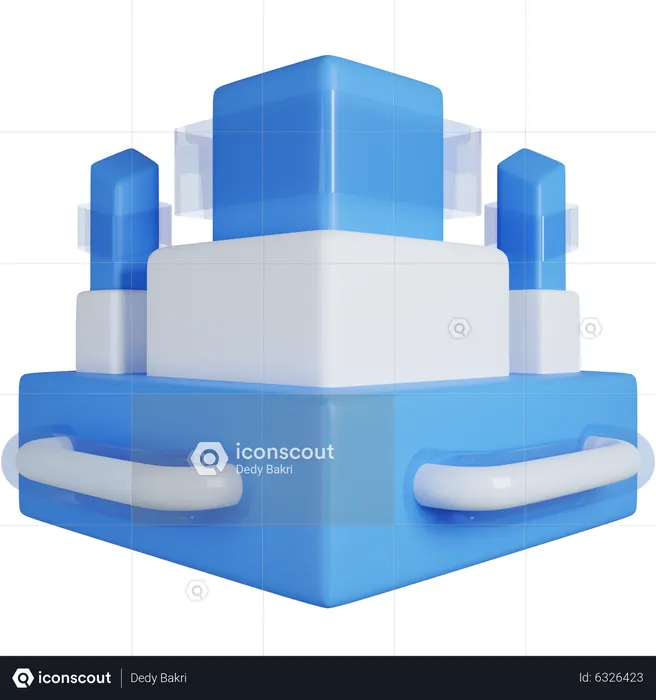 Metaverse Land  3D Icon