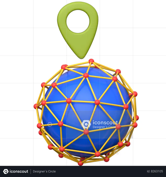 Metaverse Location  3D Icon