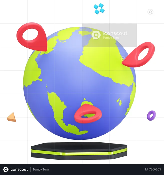 Metaverse Location  3D Icon