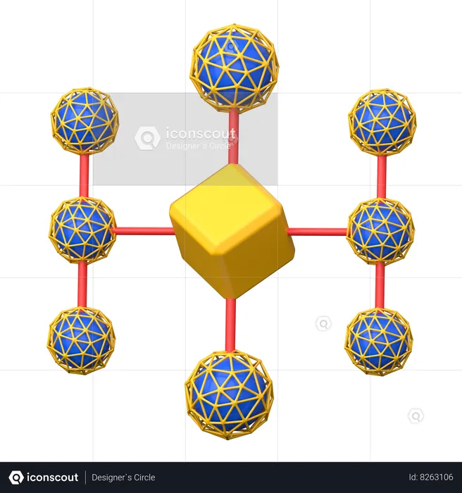 Metaverse Network  3D Icon